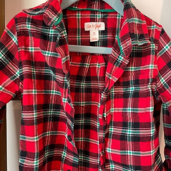 EUC Cat & Jack Plaid Shirt - Picture 2 of 3